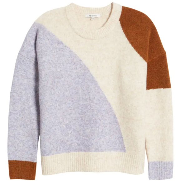 Madewell | Sweaters | Madewell Cedarbrook Colorblock Pullover Sweater Nwt |  Poshmark